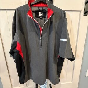 FootJoy Charcoal and Crimson Half-Zip Pullover